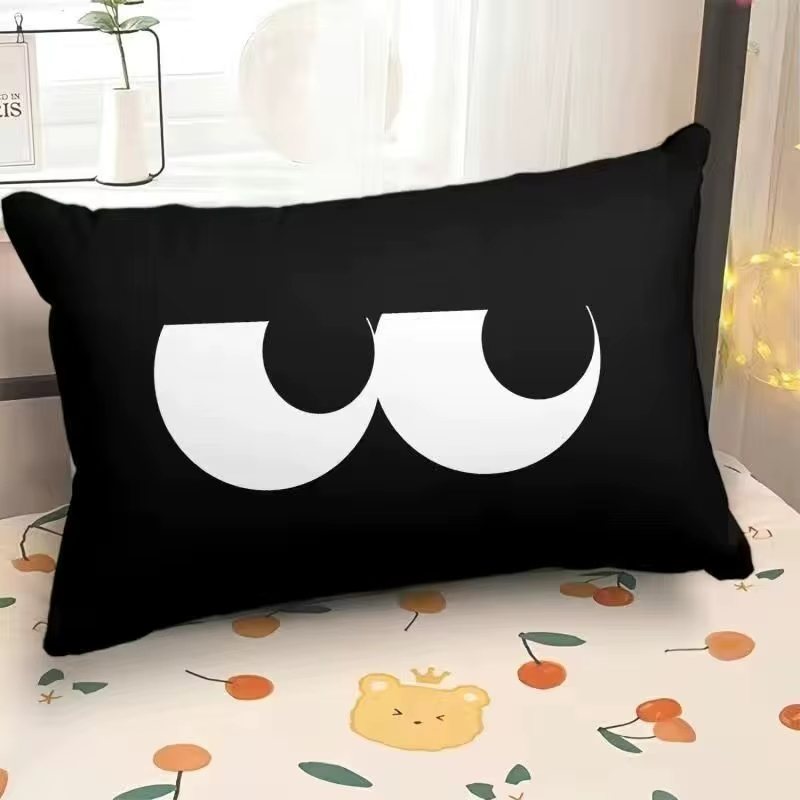 Home Decor Emoji - Lustiger Emoji-Kissenbezug, rechteckig, dekorativer Kissenbezug für