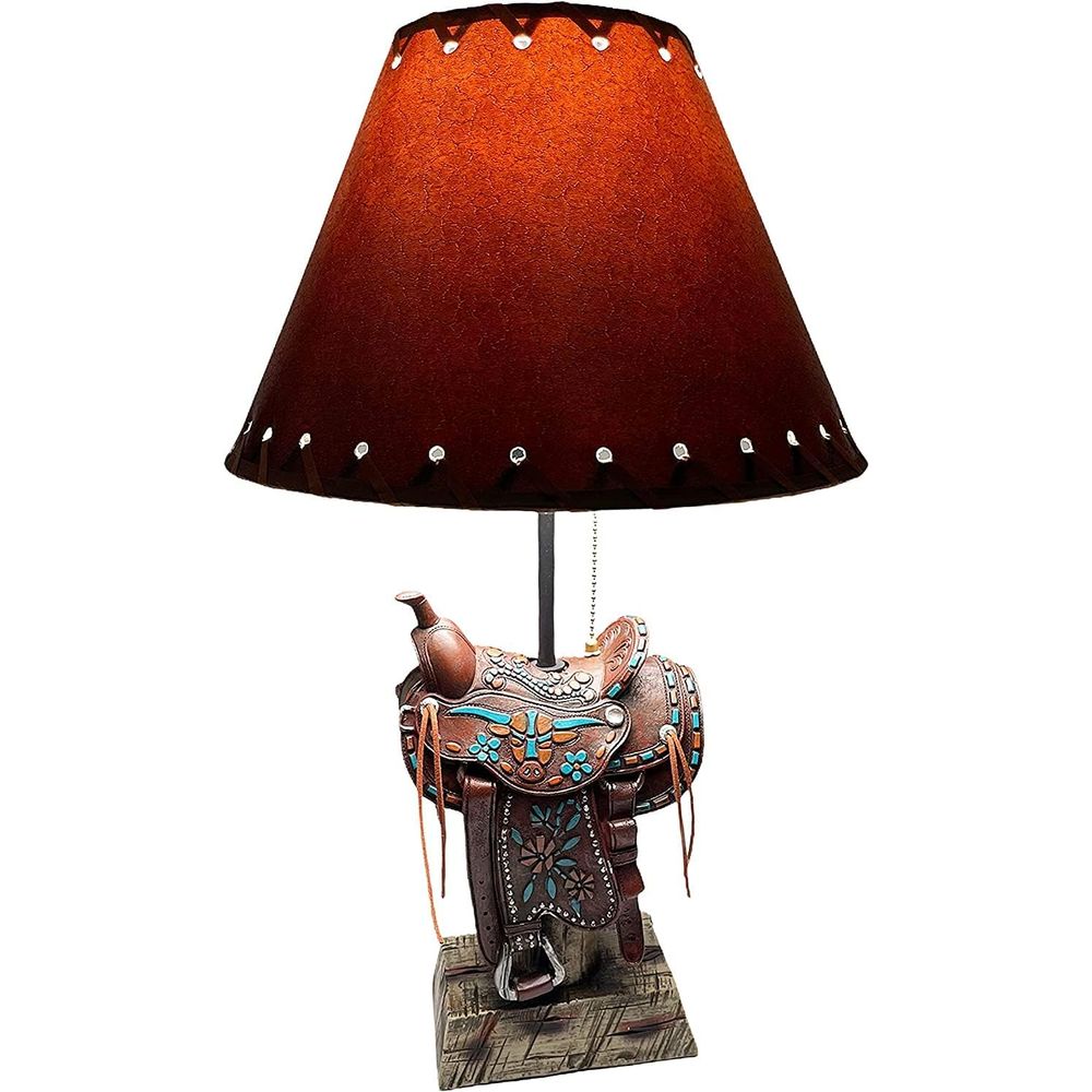 Home Decor Room - Western Braune und Türkisfarbene Longhorn Cowboy-Stil