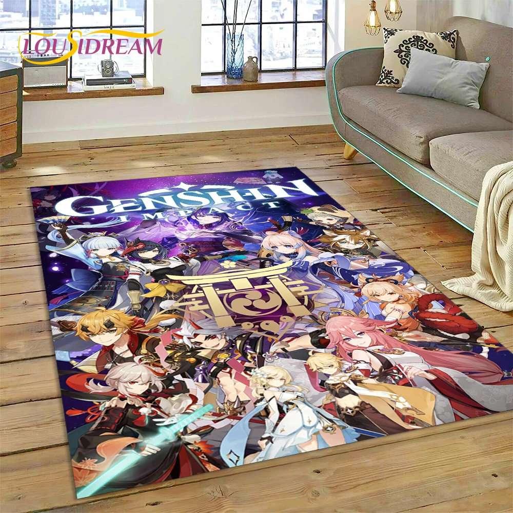 Home Decor Games Online Free - 3D Neuester Genshin Impact Cartoon-Spielteppich für