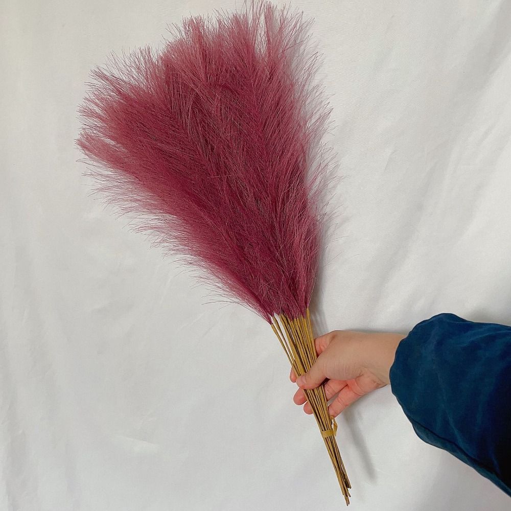 Pampas Grass Decor - 10 Stück/Set Wohndekor Flauschiges Pampasgras 55CM