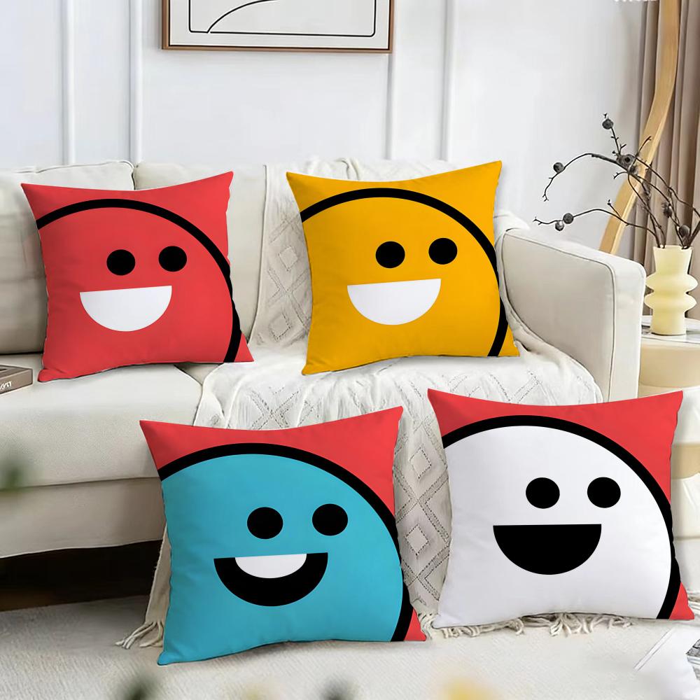 Home Decor Emoji - Niedlicher, lächelnder und glücklicher Emoji-Kissenbezug, kurzer