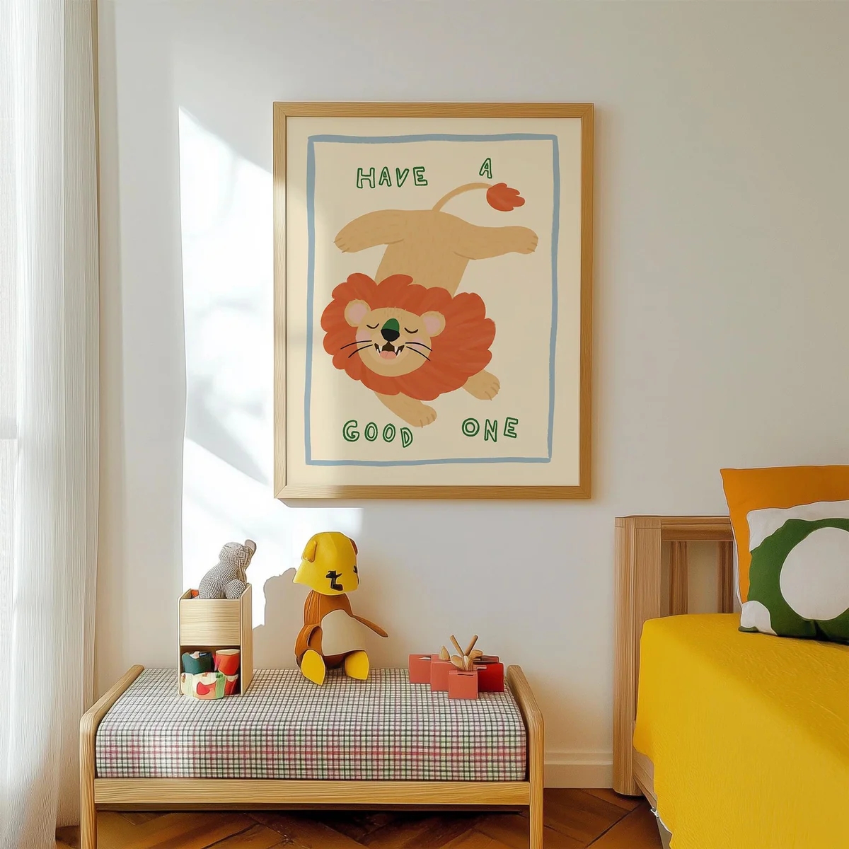 Home Decor Quotes - Moderner Cartoon-Wandkunstdruck mit dem Zitat „Loin
