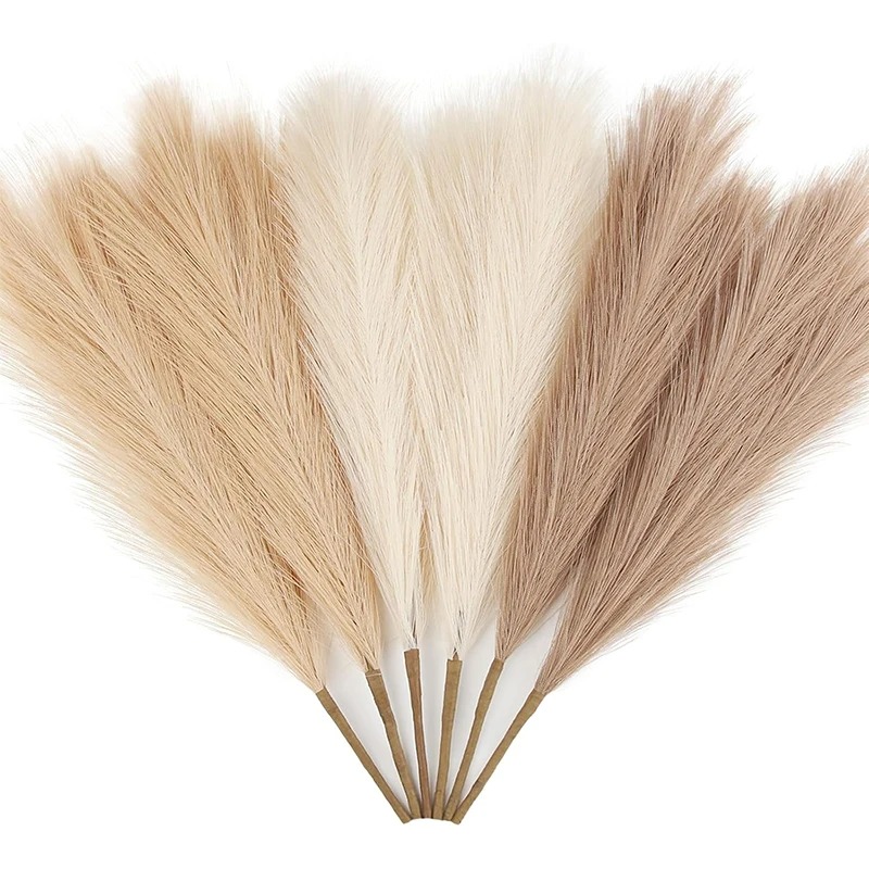 Pampas Grass Decor - 5/10 Stück 55CM Künstliches Pampasgras Deko