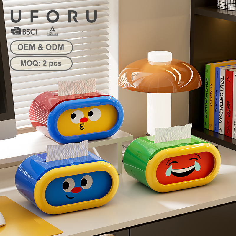 Home Decor Emoji - Uforu Lustige Emoji Taschentuch-Aufbewahrungsbox mit großem
