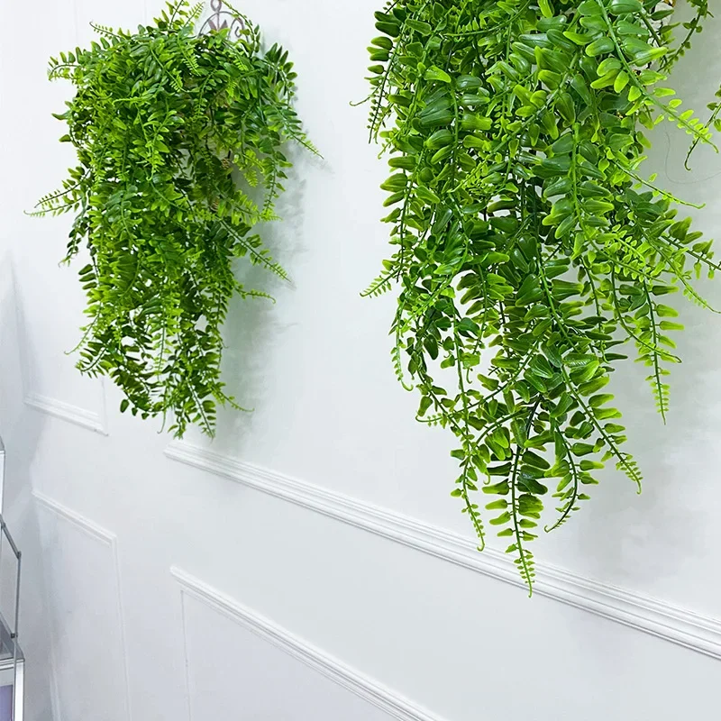 Rattan Plant Basket - Künstliche Hängepflanzen, 81,3 cm, künstliche Boston-Farns,
