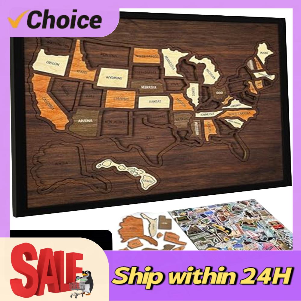 Home Decor Usa - 12 x 10 Zoll Tragbares Holz-Puzzle