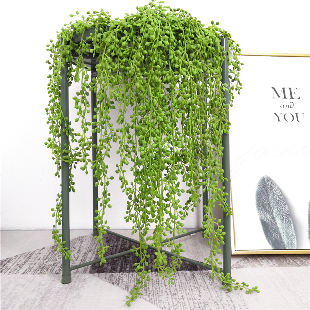 Rattan Plant Basket - Künstliche Pflanzenreben, Wandbehang, Rattanblätter, Zweige, Outdoor,