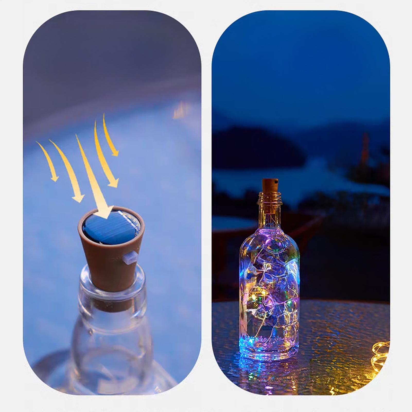 Home Decor Garden - Solar-Weinflaschenlichter, 6 Stück, LED, wasserdicht, Dekorationsflaschenlichter