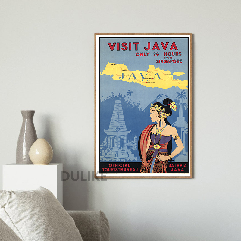 Bali Java Vintage Reise Poster – Home Decor Bali Bewertung und Preis