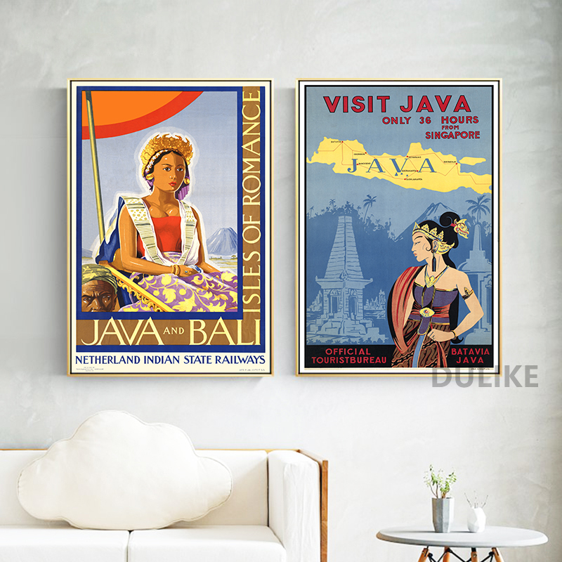 Bali Java Vintage Reise Poster – Home Decor Bali Bewertung und Preis