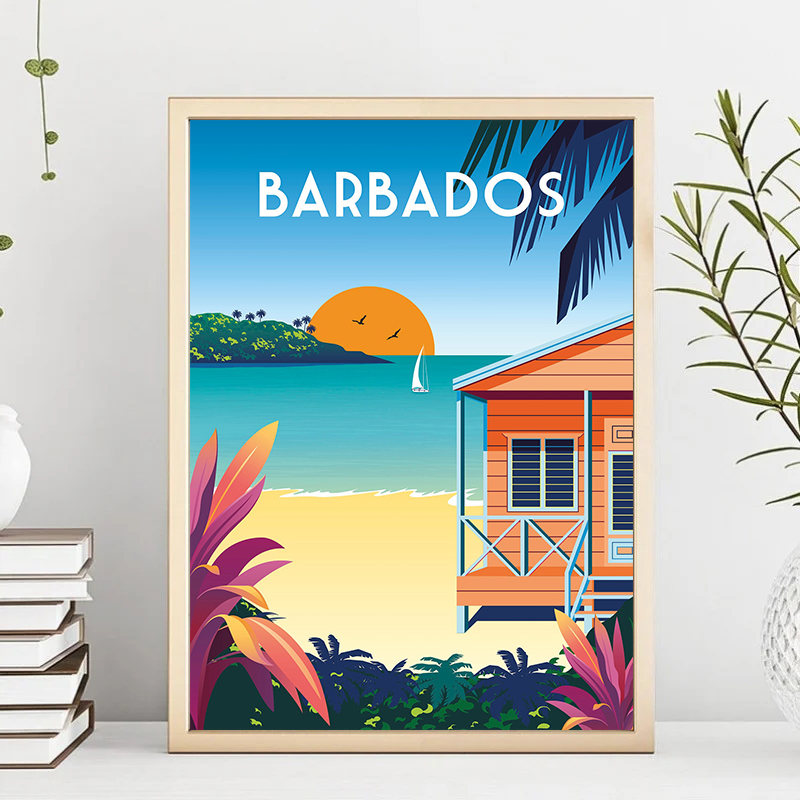 Reise illustrierte Leinwand Ma – Home Decor Bali Bewertung und Preis