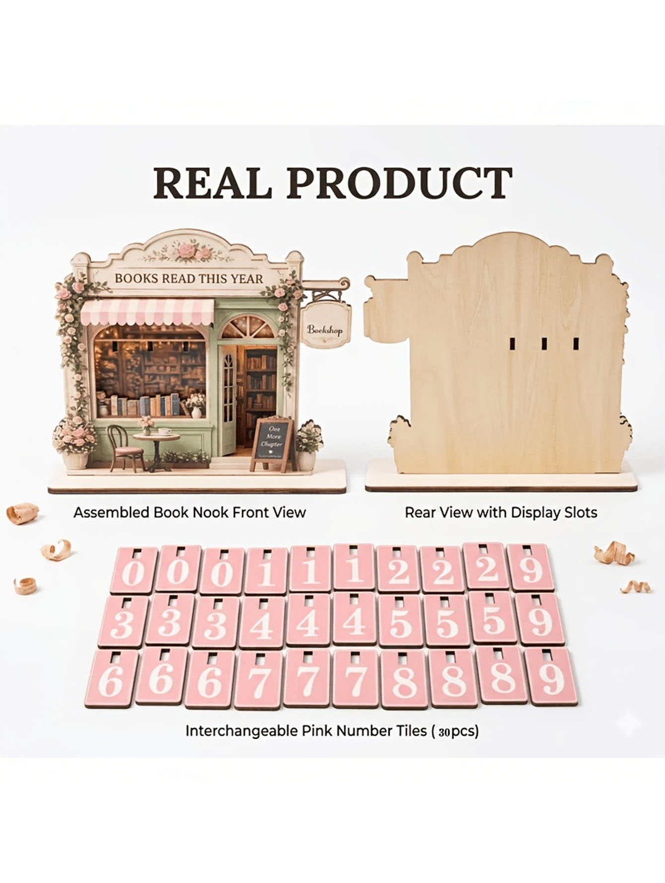 Ein Set aus hölzernen Retro-Le – Home Decor Catalog Bewertung und Preis