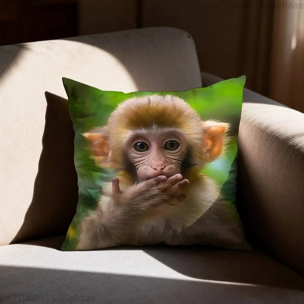 Lustiger Meme-Affen-Kissenbezu – Home Decor Emoji Bewertung und Preis