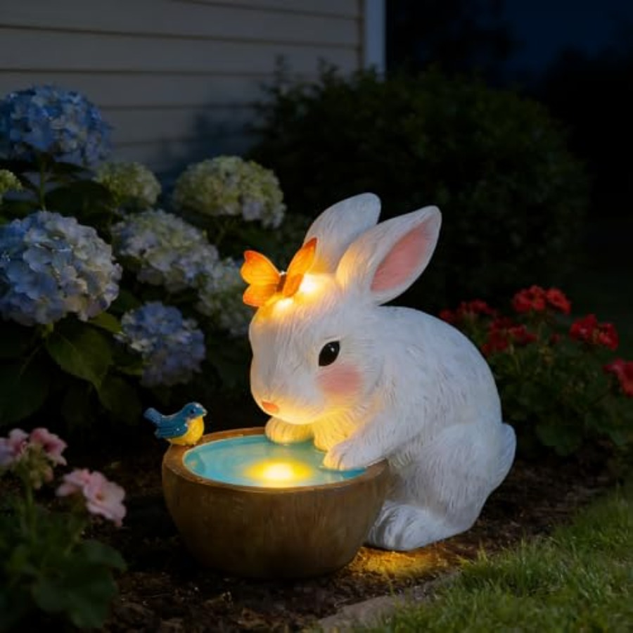 Solar-Häschen Gartenfigur - Ge – Home Decor Garden Bewertung und Preis