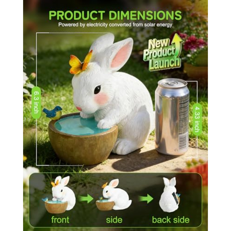 Solar-Häschen Gartenfigur - Ge – Home Decor Garden Bewertung und Preis