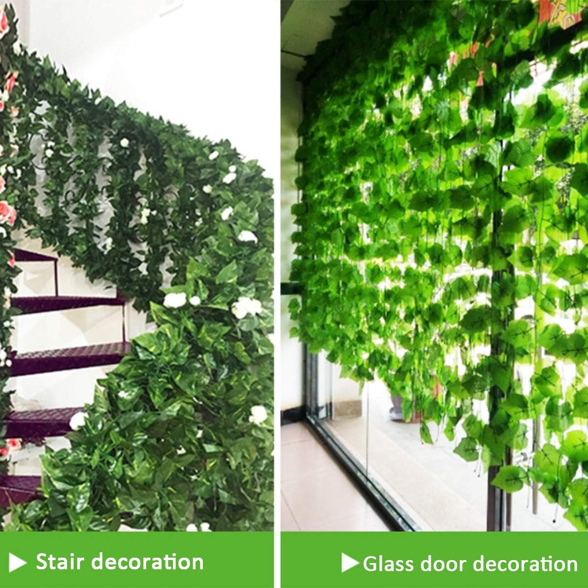 100/2 m künstliche grüne Efeu- – Rattan Plant Basket Bewertung und Preis
