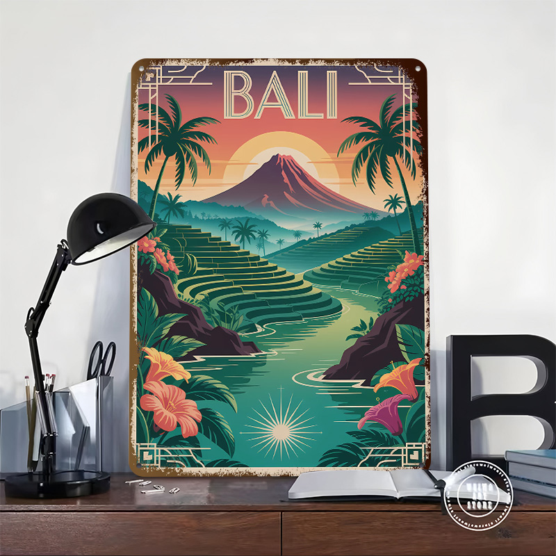 Bali Reise-Art-Deco-Stil Poste – Home Decor Bali Bewertung und Preis
