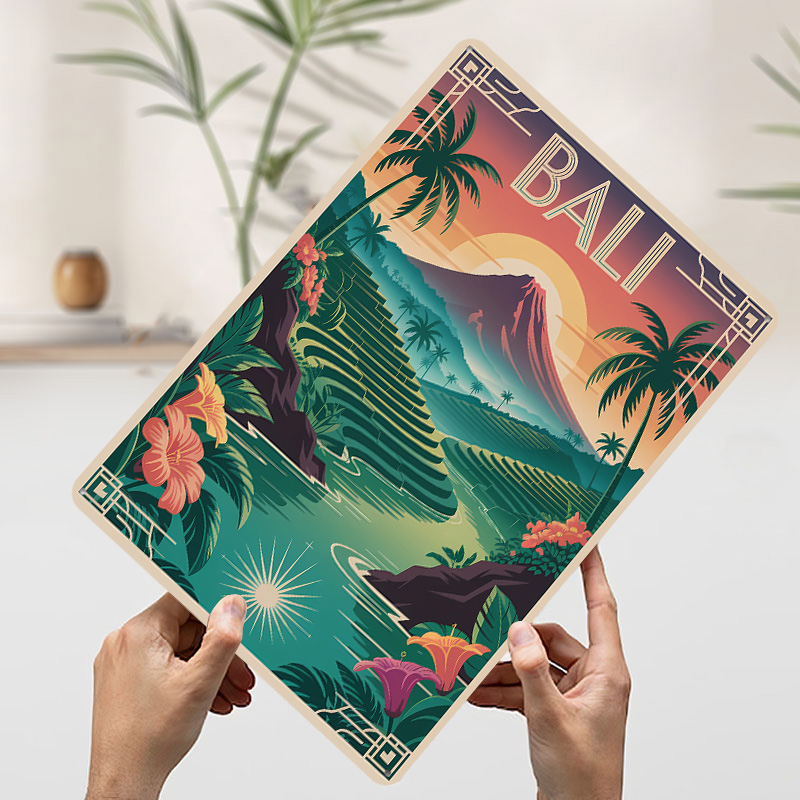 Bali Reise-Art-Deco-Stil Poste – Home Decor Bali Bewertung und Preis