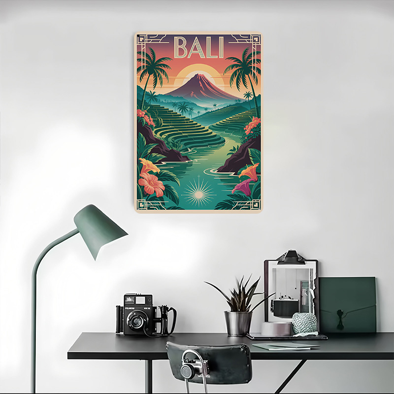Bali Reise-Art-Deco-Stil Poste – Home Decor Bali Bewertung und Preis
