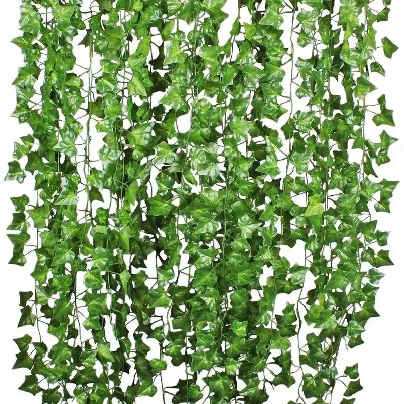 Künstliche grüne Efeu-Blätter- – Rattan Plant Basket Bewertung und Preis
