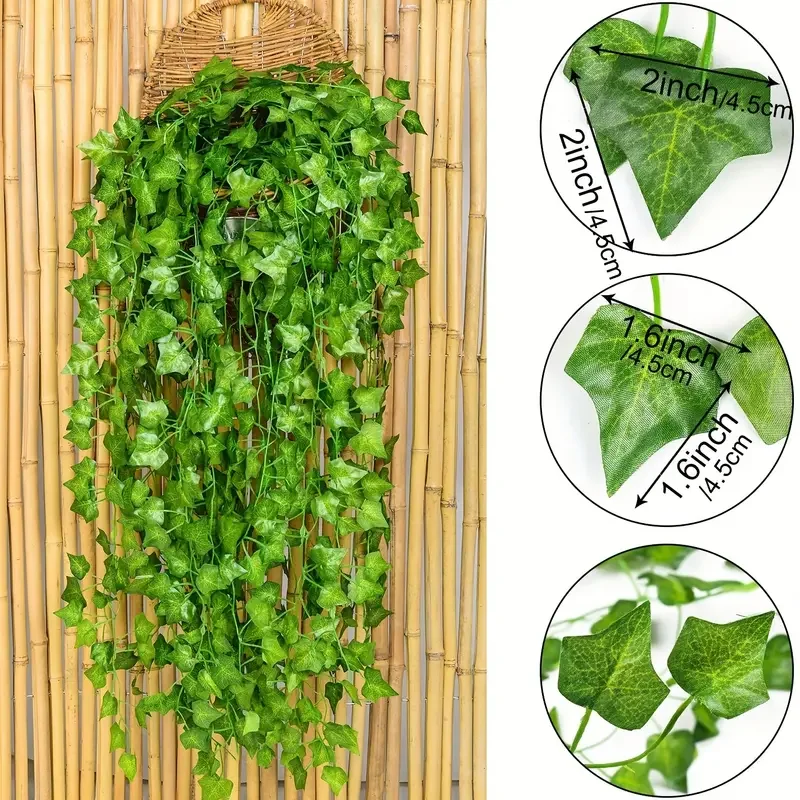 Künstliche grüne Efeu-Blätter- – Rattan Plant Basket Bewertung und Preis