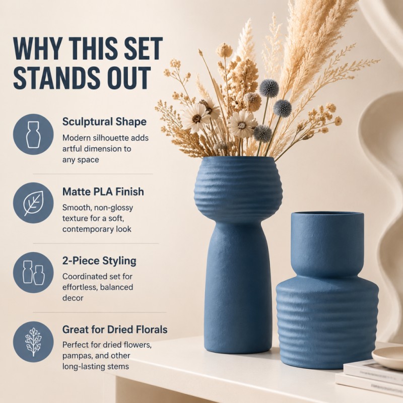 2er-Set grob strukturierte bla – Pampas Grass Decor Bewertung und Preis