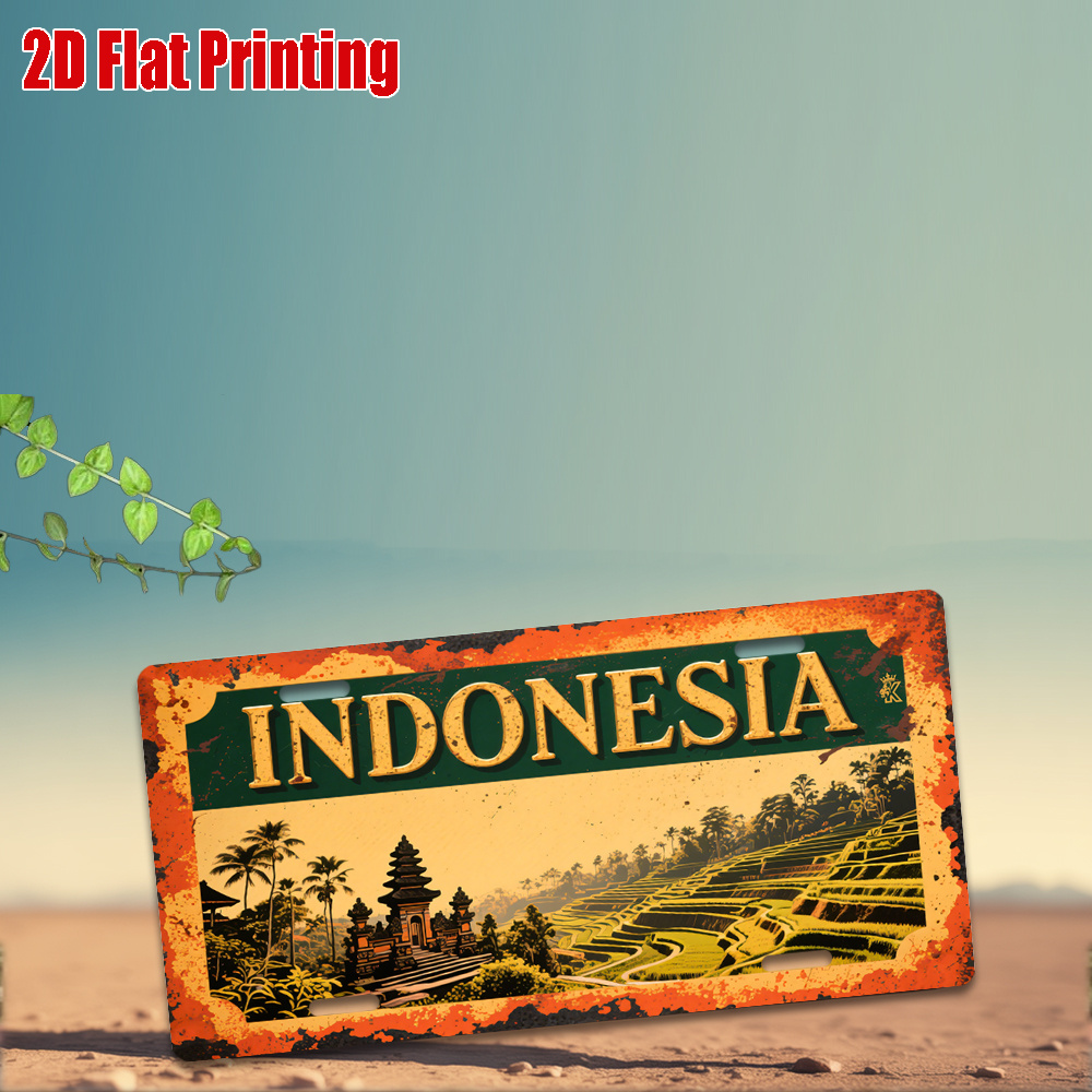 Blechschild mit Landschaft von – Home Decor Bali Bewertung und Preis
