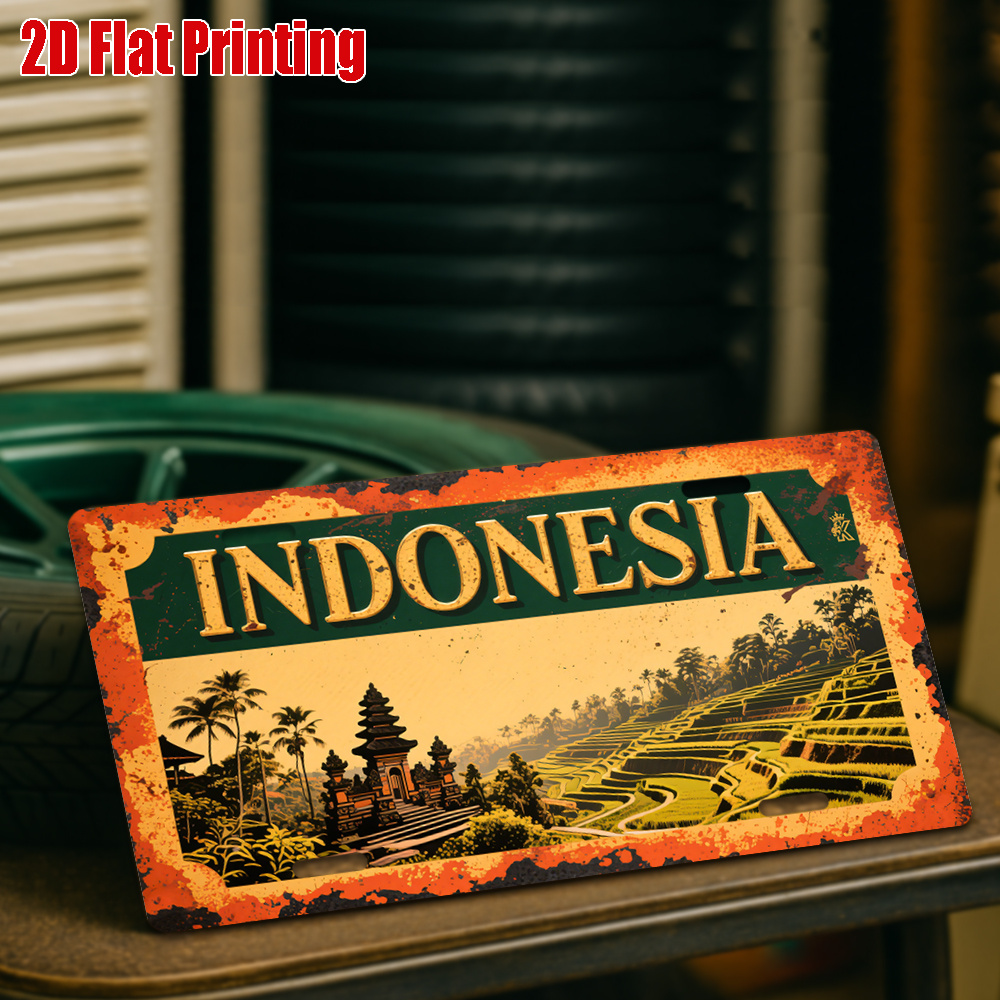 Blechschild mit Landschaft von – Home Decor Bali Bewertung und Preis