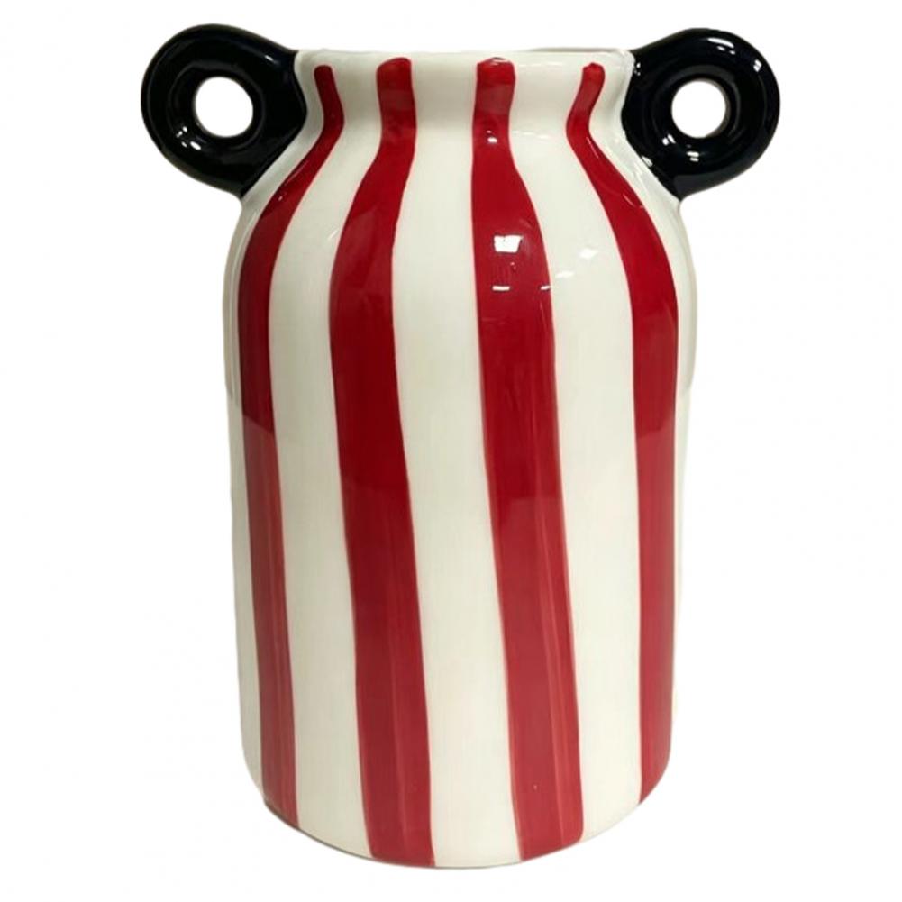 Keramik-Blumenvase mit Streife – Pampas Grass Decor Bewertung und Preis