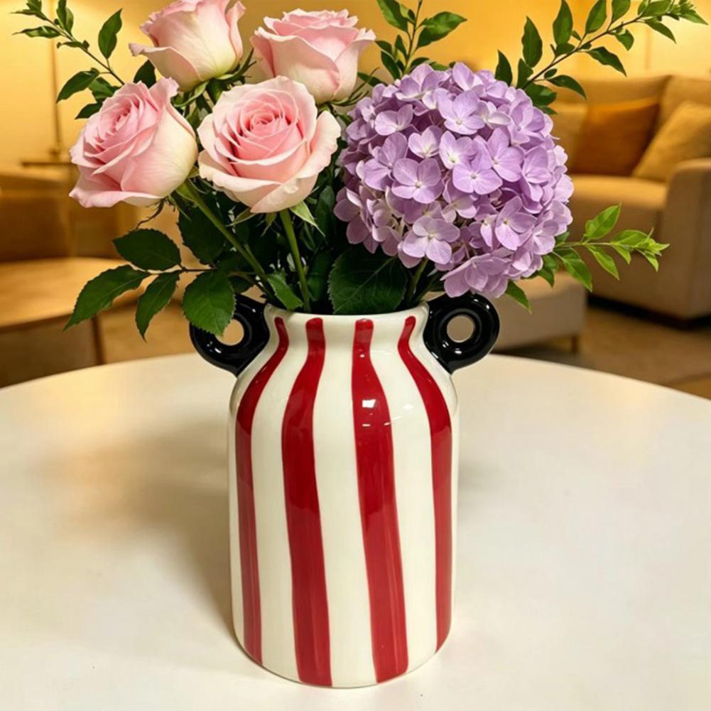 Keramik-Blumenvase mit Streife – Pampas Grass Decor Bewertung und Preis