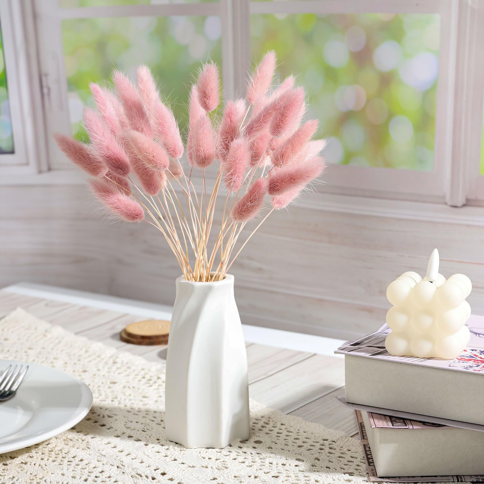 120-Stiel rosa getrocknete Pam – Pampas Grass Decor Bewertung und Preis