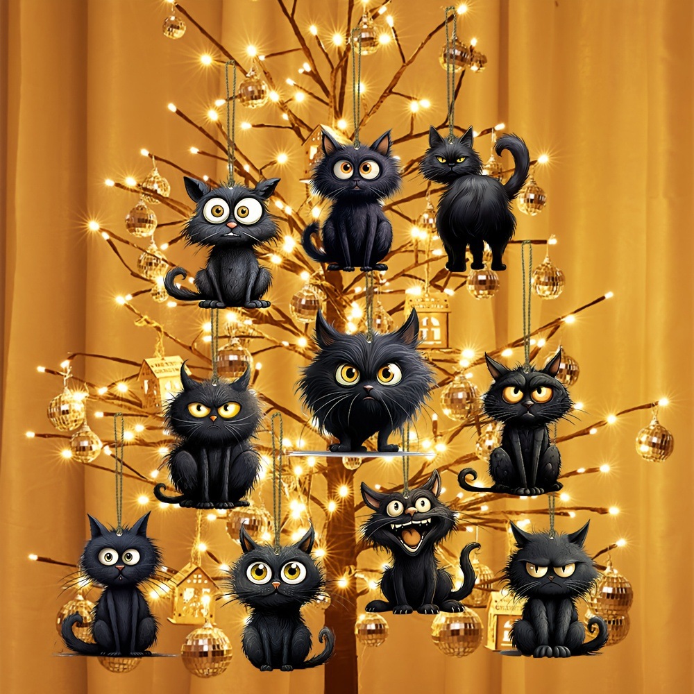 Handgefertigte schwarze Katze  – Home Decor Emoji Bewertung und Preis