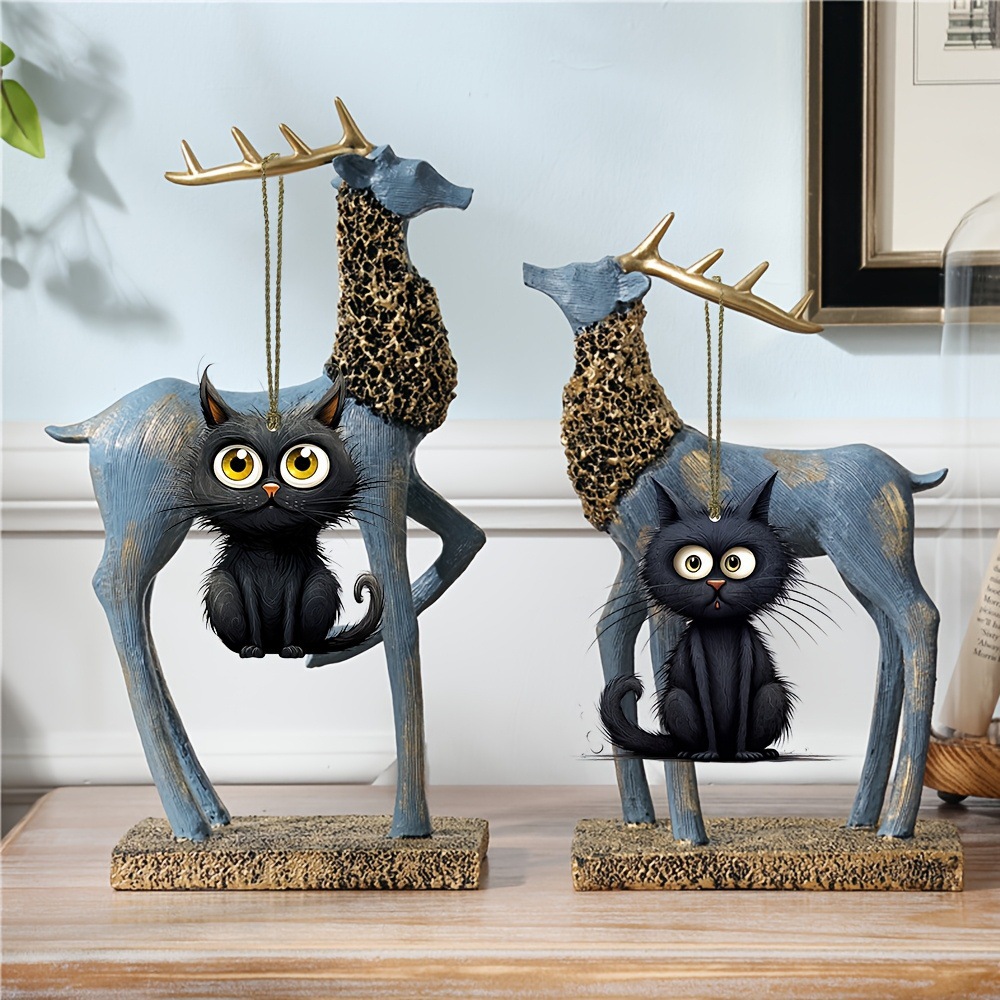 Handgefertigte schwarze Katze  – Home Decor Emoji Bewertung und Preis