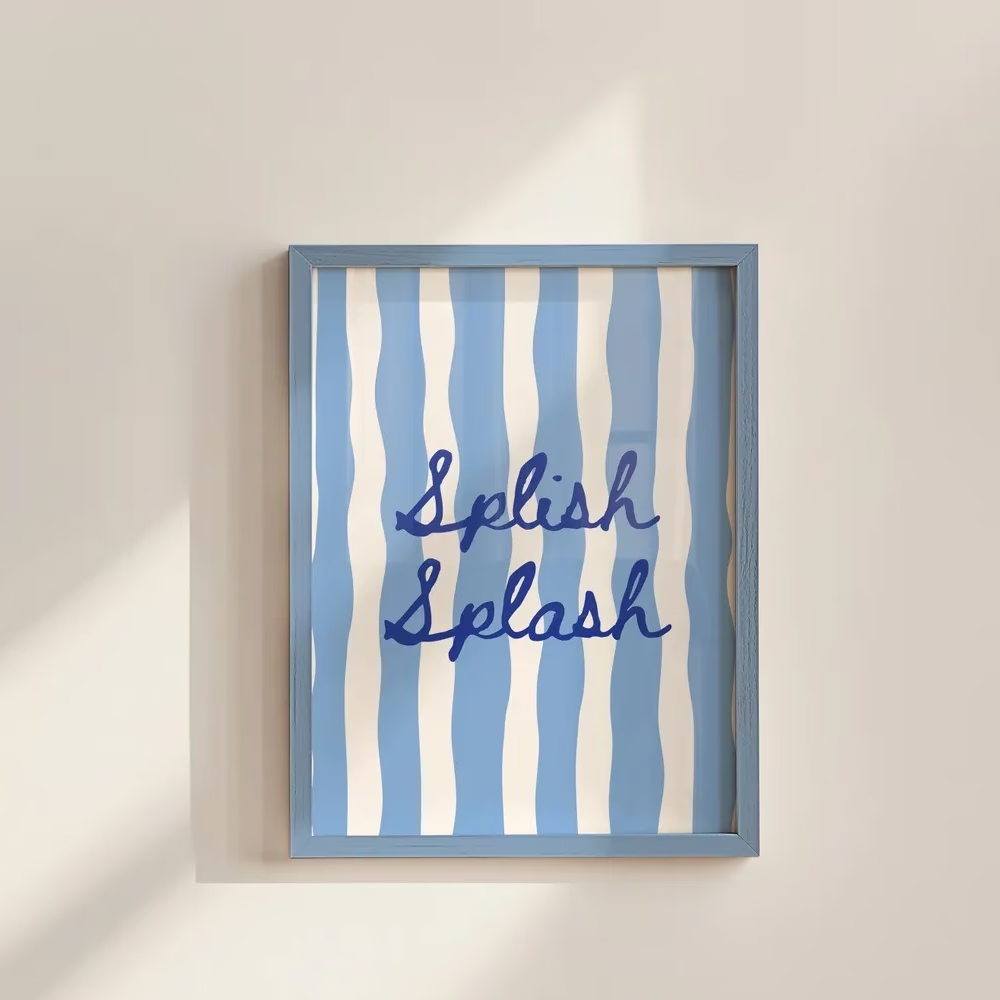 Moderner Splish Splash blau ge – Home Decor Quotes Bewertung und Preis