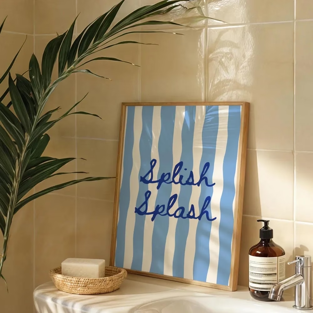 Moderner Splish Splash blau ge – Home Decor Quotes Bewertung und Preis