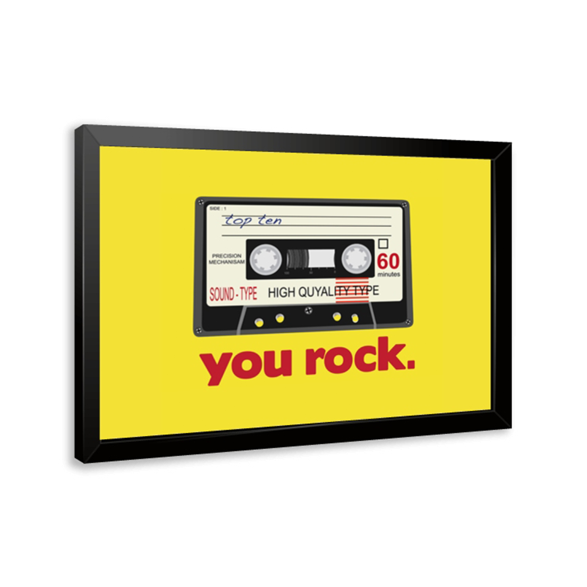 Moderner gelber „You Rock Quot – Home Decor Quotes Bewertung und Preis