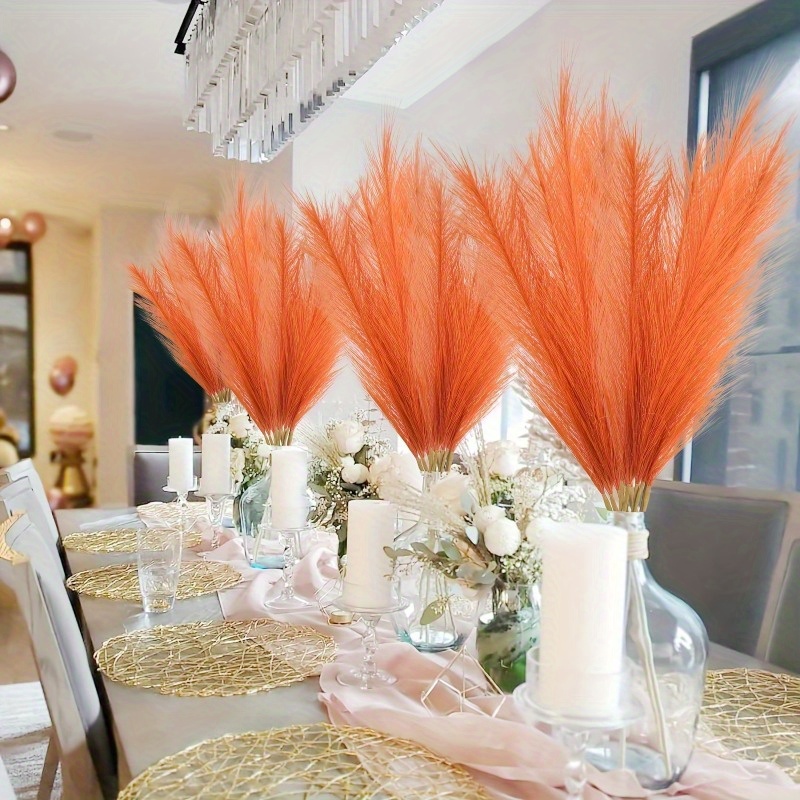 10 Stück Lebendiges Orange Pam – Pampas Grass Decor Bewertung und Preis