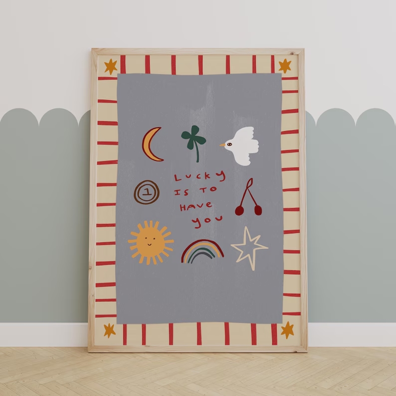 Cartoon-Wandkunstdruck mit Zit – Home Decor Quotes Bewertung und Preis