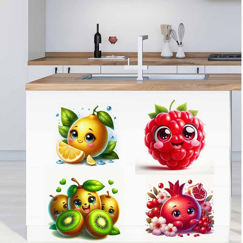 Niedliche Frucht-Emoji-Wandauf – Home Decor Emoji Bewertung und Preis